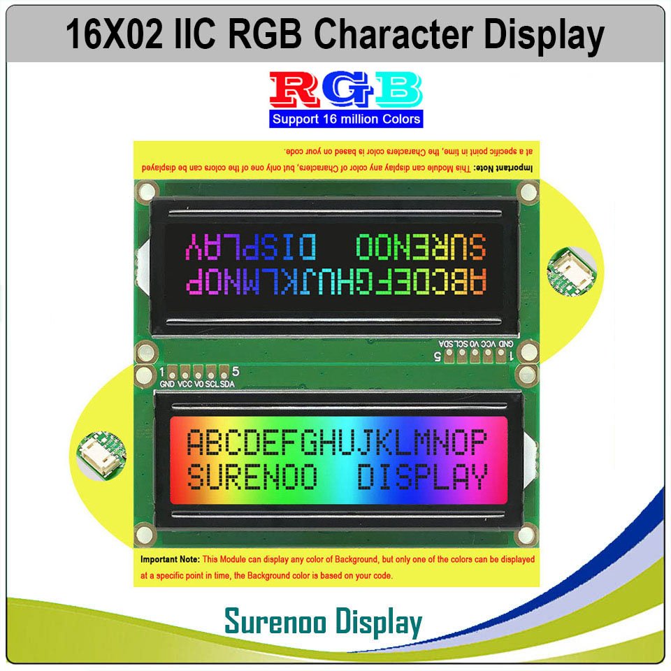 I2C Lcd Display - Grove 162 16X2 1602 3.3-5V série