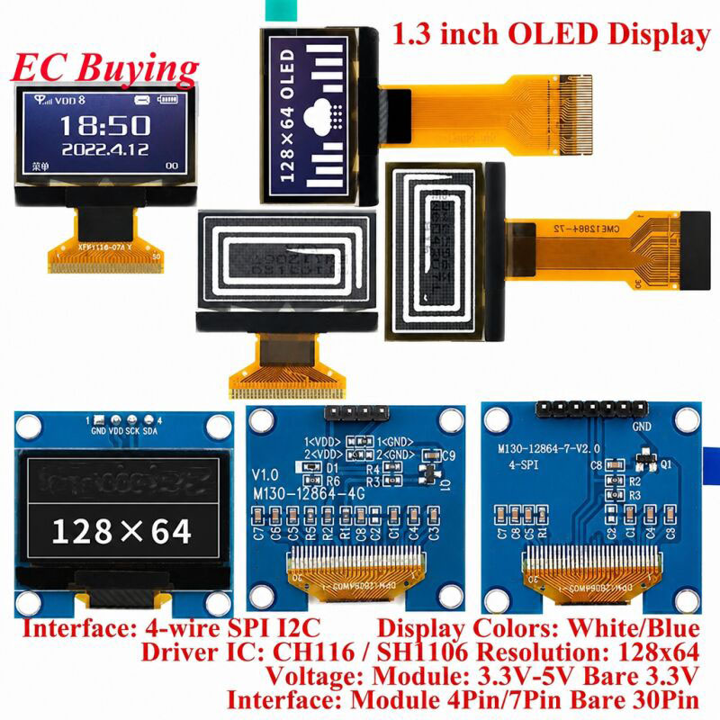 I2C Lcd Display - Module OLED de 1,3 pouces, écran