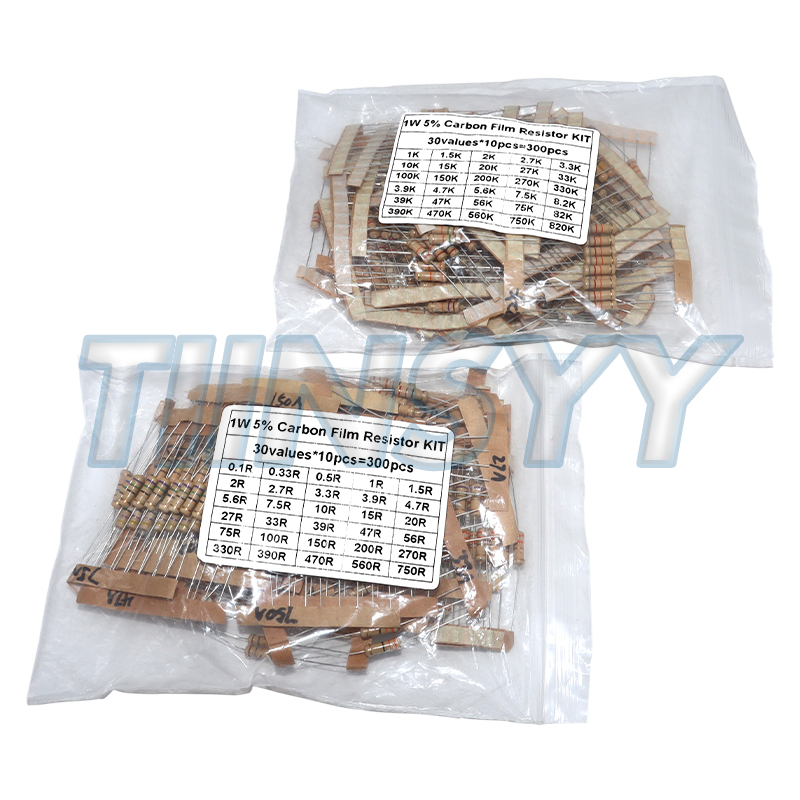 Diy Electronics Components Kit - Kit de résistances 300 pièces, 1W,