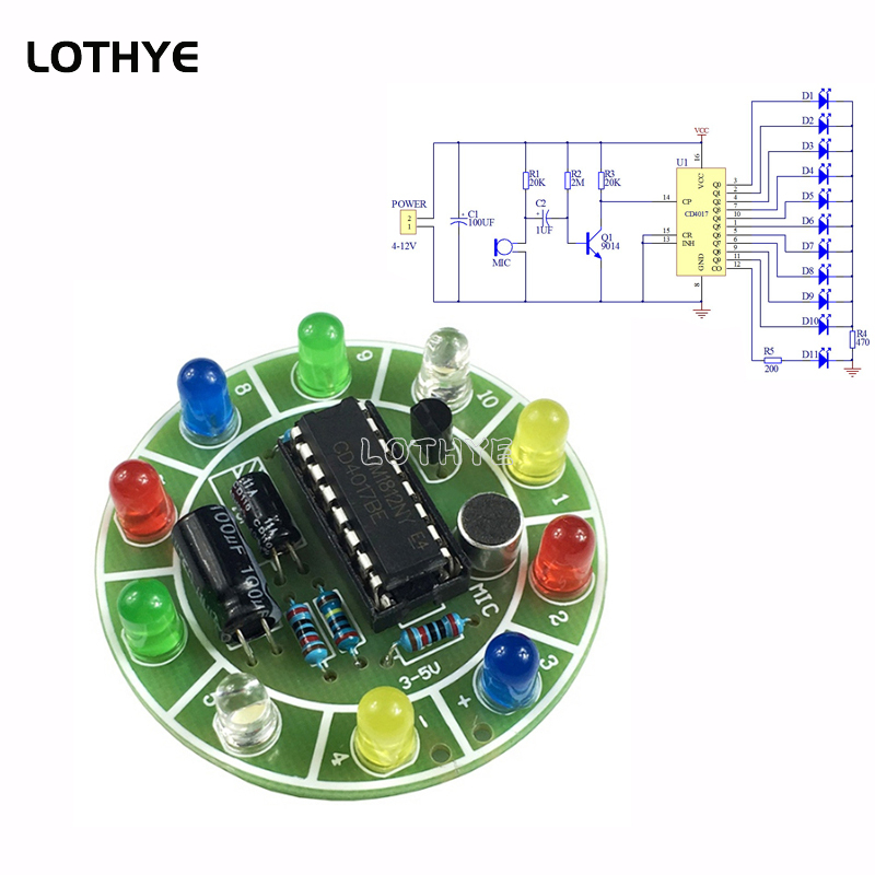 Diy Electronics Kits For Kids - CD4017 kit de lumière LED rotative
