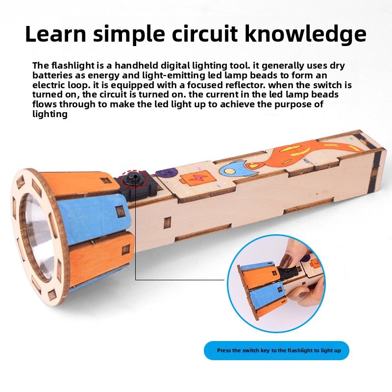 Kit de lampe de poche en bois, - Diy Electronics Kits For Kids avis et prix