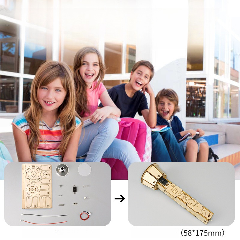 Kit de lampe de poche en bois, - Diy Electronics Kits For Kids avis et prix