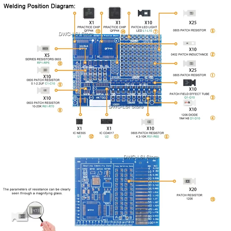 02 composants de Patch Kit de  - Diy Electronics Workbench avis et prix