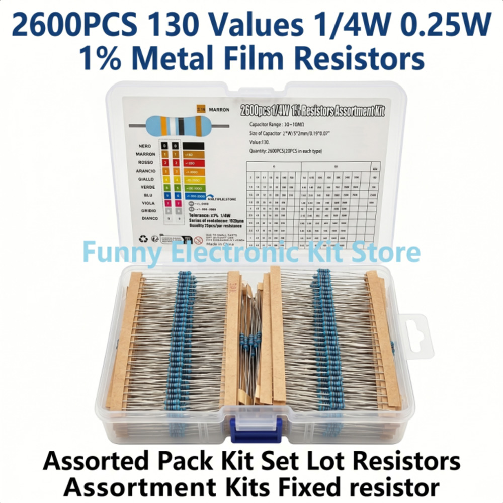 Lot de 2600 résistances à film - Diy Electronics Components Kit avis et prix