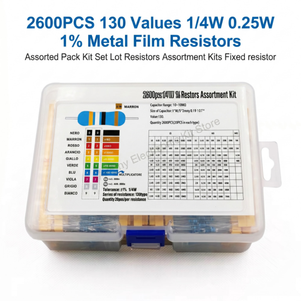 Lot de 2600 résistances à film - Diy Electronics Components Kit avis et prix